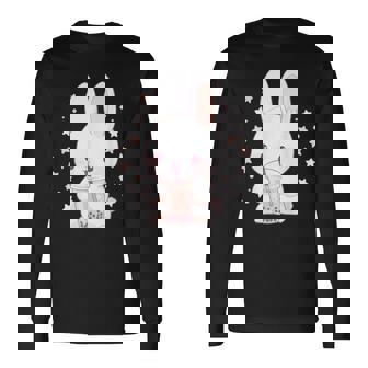 Kawaii Rabbit Drink バブルティー ウサギ ボバ 長袖Tシャツ - Kawaiitshirt