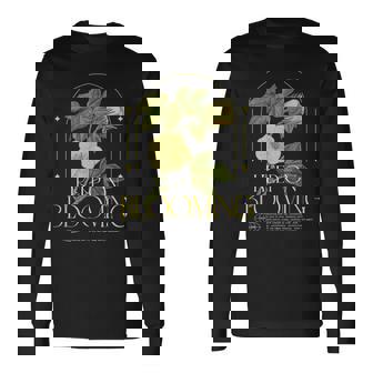 Keep On Blooming花のプリント付き 長袖Tシャツ - Kawaiitshirt