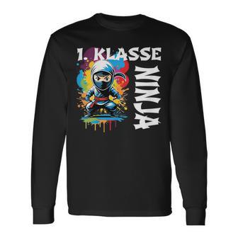 Kinder Geschenk-Idee Kita Grundschuleolksschule 1 Klasse Ninja Langarmshirts - Geschenkecke