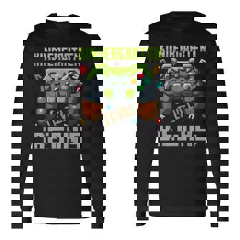 Kindergarten Level Begins First Day Of Kindergarten Gaming Long Sleeve T-Shirt - Monsterry