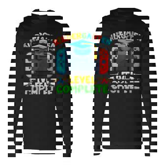 Kindergarten Level Complete Graduation Class 2025 Gamer Boys Long Sleeve T-Shirt - Monsterry