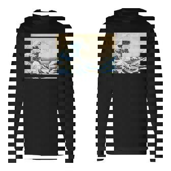 La Gran Ola De Kanagawa De Katsushika Hokusai 1831 Camiseta de manga larga - Regaloses