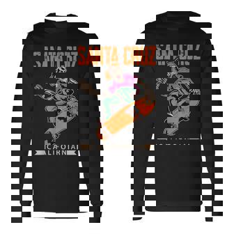 Laid Back スケルトン スケートボーダー サンタクルーズ 長袖Tシャツ - Kawaiitshirt
