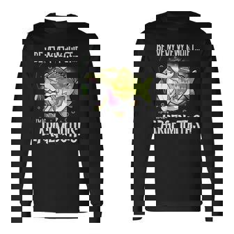 Largemouth Hunter 面白いビッグバス釣りユーモア 長袖Tシャツ - Kawaiitshirt