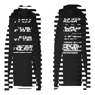 Las Cosas Claras Y El Techno Oscuro In Mangas Camiseta de manga larga - Regaloses