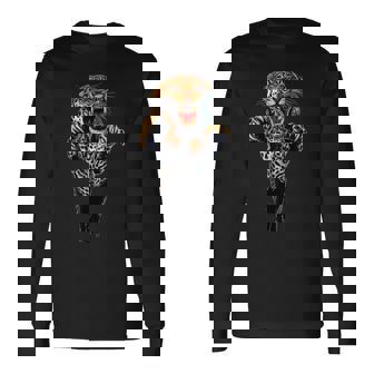 Leaping Tiger。強者だけが生き残る。 長袖Tシャツ - Kawaiitshirt