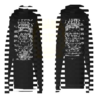 Legend Were Born In 1964 60歳の誕生日プレゼント 男性用 10月 長袖Tシャツ - Kawaiitshirt
