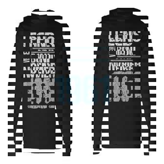 Legends Were Born In November 1961 誕生日 長袖Tシャツ - Kawaiitshirt