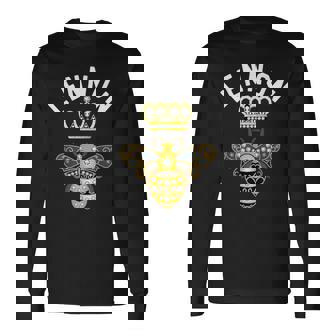 Lennon Name Lennon 誕生日プレゼント 女王冠 蜂 レノン 長袖Tシャツ - Kawaiitshirt