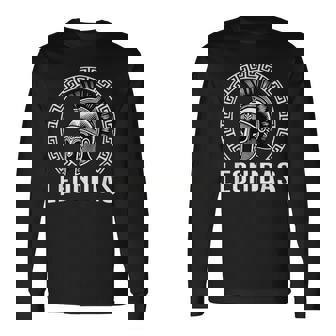 Leónidas Rey De Esparta Casco Espartano Antiguo Camiseta de manga larga - Regaloses