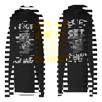 Let's Getlothed テキーラ-面白い飲酒ナマケモノ 長袖Tシャツ - Kawaiitshirt