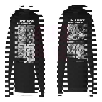 Let It Meow 面白い猫子猫の歌うギフト 長袖Tシャツ - Kawaiitshirt