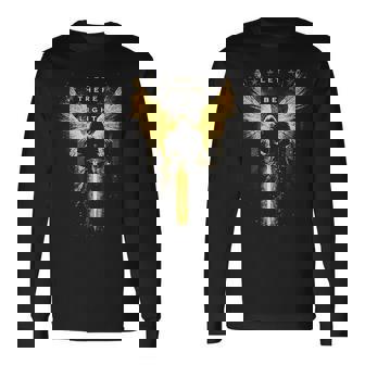 Let There Be Light On Back Long Sleeve T-Shirt - Thegiftio