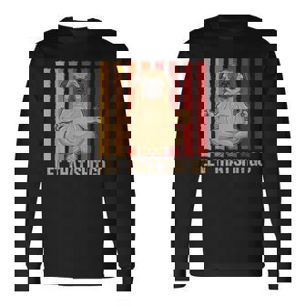 Let Thathit Go パグ ヨガ ヴィンテージデザイン 長袖Tシャツ - Kawaiitshirt