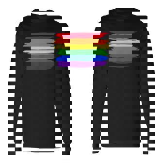 Lgbt ハートにレインボーフラッグ 長袖Tシャツ - Kawaiitshirt