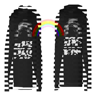 Lgbt フラッグ プライド ポケット レインボー Love Wins パーティー レインボー 長袖Tシャツ - Kawaiitshirt