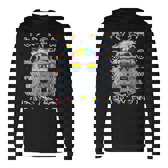 Lgbt プードル ゲイプライド 月 犬 レインボー レズビアン 長袖Tシャツ - Kawaiitshirt