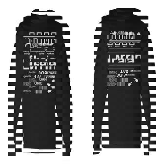 Librarian 面白い図書館ギフト 長袖Tシャツ - Kawaiitshirt