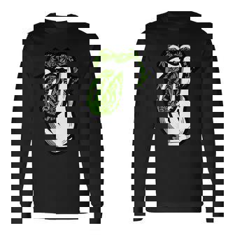 Lickmoke ウィードリーフパターン マリファナ420 大麻ポットギフト 長袖Tシャツ - Kawaiitshirt