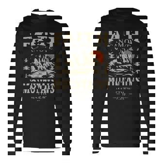 Lift My Eyes To The Mountains – Psalm 121 Faith Long Sleeve T-Shirt - Thegiftio