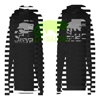 Linux Opensuse ラバーtシャツ タグライン&ロゴ オープンソースos 長袖Tシャツ - Kawaiitshirt