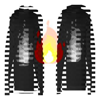 Lit Fire Flame ホットバーニングビーチパーティー 長袖Tシャツ - Kawaiitshirt