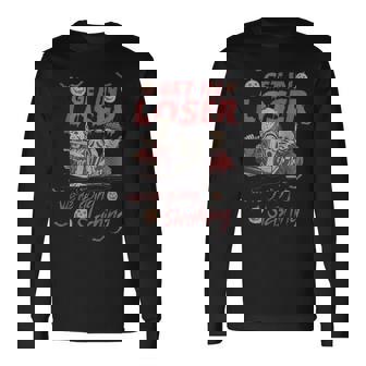 Get In Loser We're Going Slashing Horror Halloween Character Long Sleeve T-Shirt | Mazezy