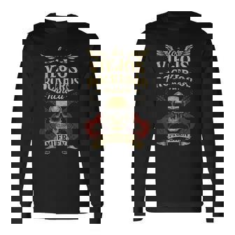 Losiejos Rockeros Nunca Mueren Calavera Guitarras Rock In Mangas Camiseta de manga larga - Regaloses