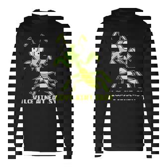 Love Ain't Easy カマキリ ユーモア 昆虫 恋人 ジョーク 長袖Tシャツ - Kawaiitshirt