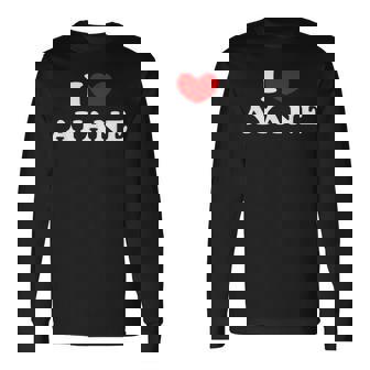 I Love Ayane 私は愛する Ayane 長袖Tシャツ - Kawaiitshirt