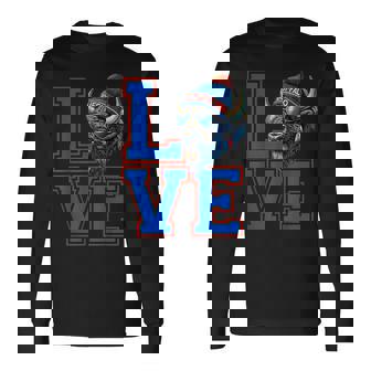 Love Bills Lovers Vintage Retro Buffalo Head Long Sleeve T-Shirt | Mazezy