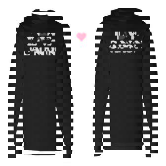 I Love Cannon マッチング ガールフレンド&ボーイフレンド キャノン名 長袖Tシャツ - Kawaiitshirt
