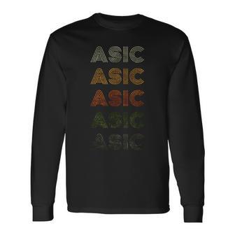 Love Heart Asic Grunge Vintage Style Black Asic Long Sleeve T-Shirt - Thegiftio UK
