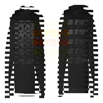 Love Heart Beyond グランジ ビンテージスタイル ブラック ビヨンド 長袖Tシャツ - Kawaiitshirt