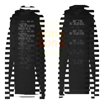 Love Heart Kona グランジ ビンテージスタイル ブラック コナ 長袖Tシャツ - Kawaiitshirt