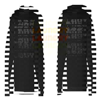 Love Heart Laundry Grunge ビンテージスタイル ブラック ランドリー 長袖Tシャツ - Kawaiitshirt