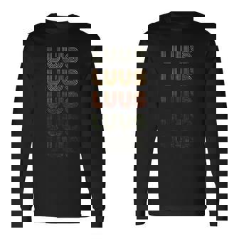 Love Heart Luus グランジ ビンテージスタイル ブラック Luus 長袖Tシャツ - Kawaiitshirt