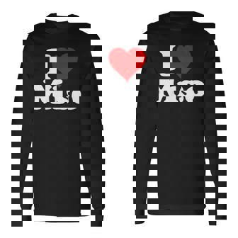 I Love Heart Miso 発酵大豆ペースト ミソスープ 長袖Tシャツ - Kawaiitshirt