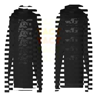 Love Heart Yact グランジ ビンテージスタイル ブラック ヤクト 長袖Tシャツ - Kawaiitshirt