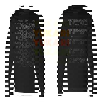 Love Heart ゆかり グランジ ヴィンテージスタイル 黒ゆかり 長袖Tシャツ - Kawaiitshirt