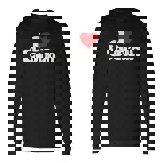 I Love Heart コナン ネームtシャツ 長袖Tシャツ - Kawaiitshirt