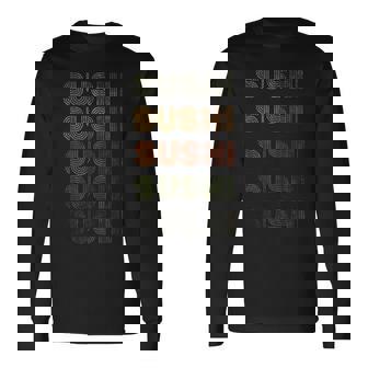 Love Heartushi Grunge ヴィンテージスタイル 黒寿司 長袖Tシャツ - Kawaiitshirt