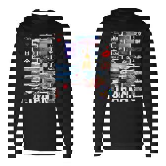 I Love Japan Culture Enjoy Cool Japan Landmarks Photos 長袖Tシャツ - Kawaiitshirt