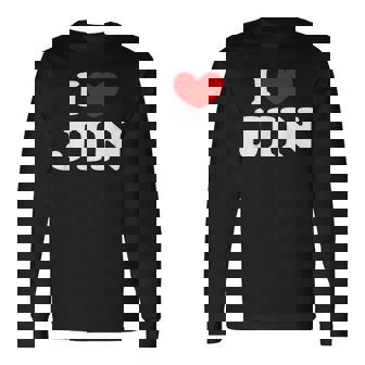 I Love Jin 私は愛する Jin 長袖Tシャツ - Kawaiitshirt