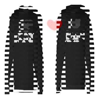 I Love Kan 私は愛する Kan 長袖Tシャツ - Kawaiitshirt