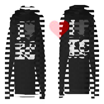 I Love Kc Initials I Heart KC First Last Name K C 長袖Tシャツ - Kawaiitshirt