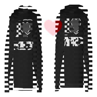 I Love Mito、ハートのある日本の都市 長袖Tシャツ - Kawaiitshirt