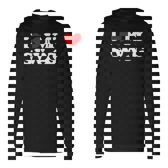 I Love Mywag アイ・ラブ・マイ・スワッグ、アイ・ハート・マイ・スワッグ 長袖Tシャツ - Kawaiitshirt