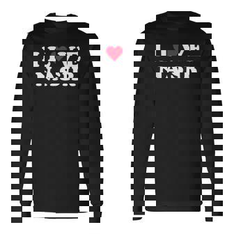 I Love Nasir マッチング ガールフレンド&ボーイフレンド ナシル名 長袖Tシャツ - Kawaiitshirt