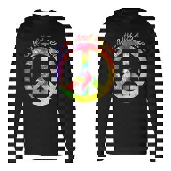 Love Peace 60年代70年代ヒッピーコスチューム Love Peace 長袖Tシャツ - Kawaiitshirt